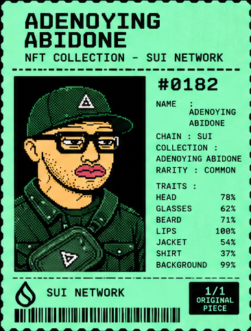 CAMP OPERATOR — Adenoying Abidone pixel receipt artwork