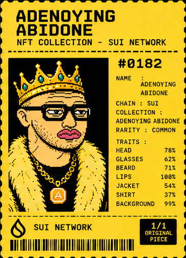 SUMMIT ROYALTY — Adenoying Abidone pixel receipt artwork