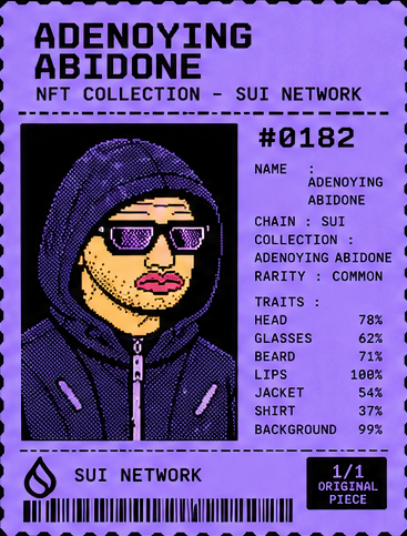 INCOGNITO MODE — Adenoying Abidone pixel receipt artwork